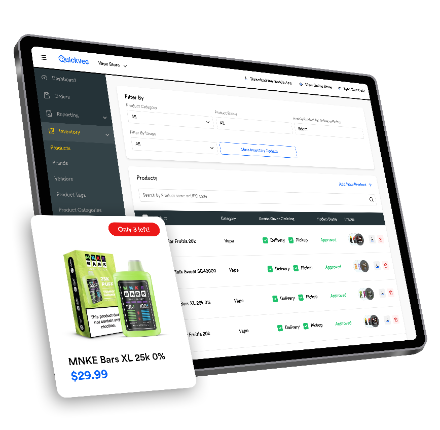 Vape shop pos with inventory management